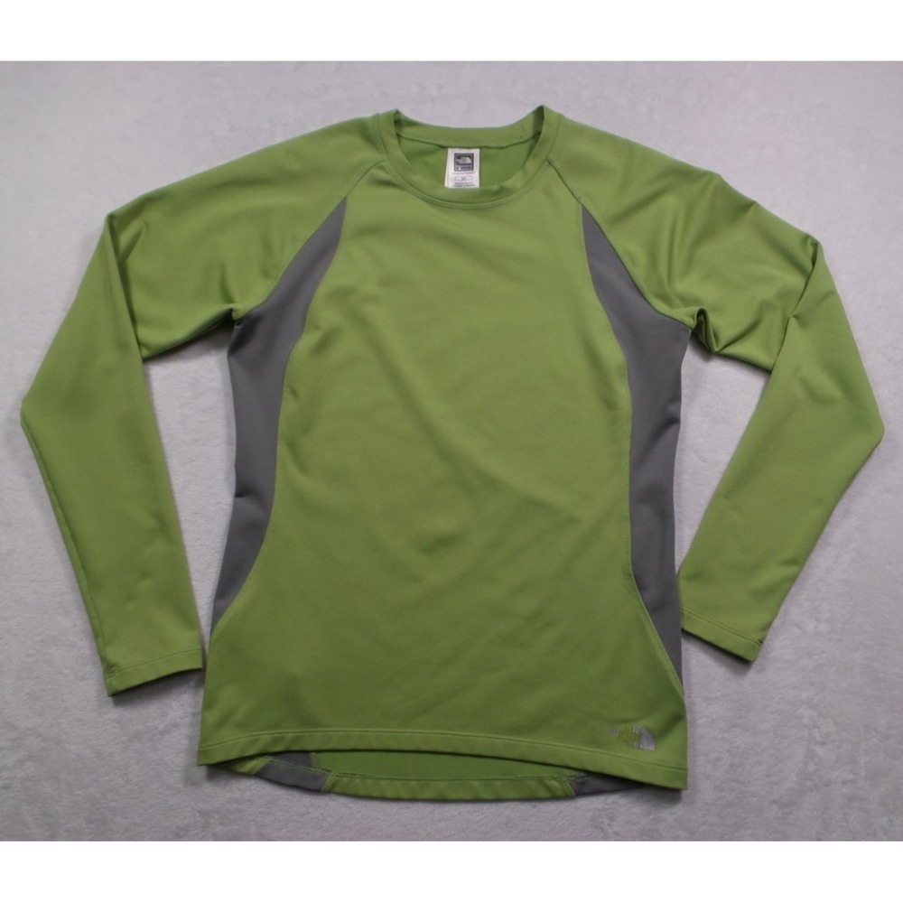 The North‎ Face Top Womens Size Small Green Long Sleeve Crew Flight Series VGT